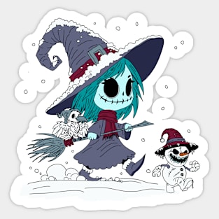 Cute Winter Witch Sticker